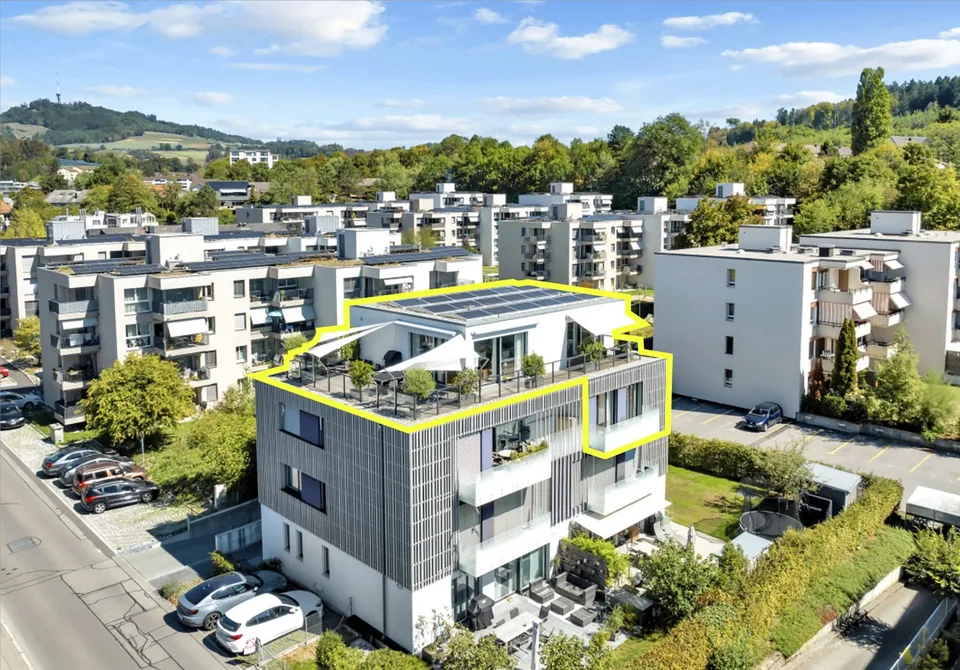 Appartement en attique de 4,5 pièces avec grande terrasse à Ostermundigen – photo 2 sur 23