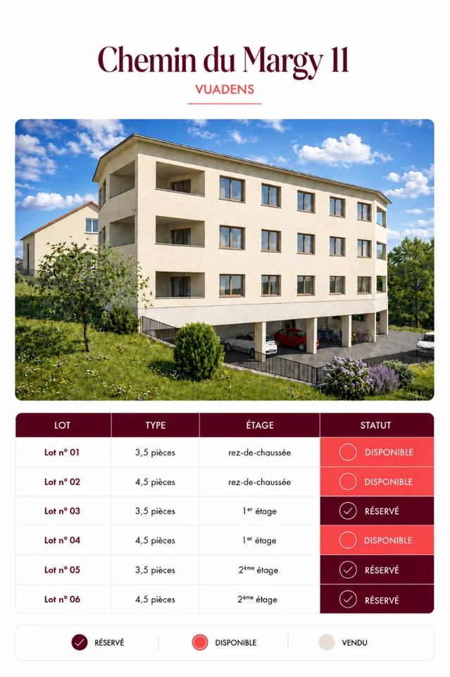 Appartamento di 3½ locali in una promozione di lusso a Vuadens – foto 9 di 10
