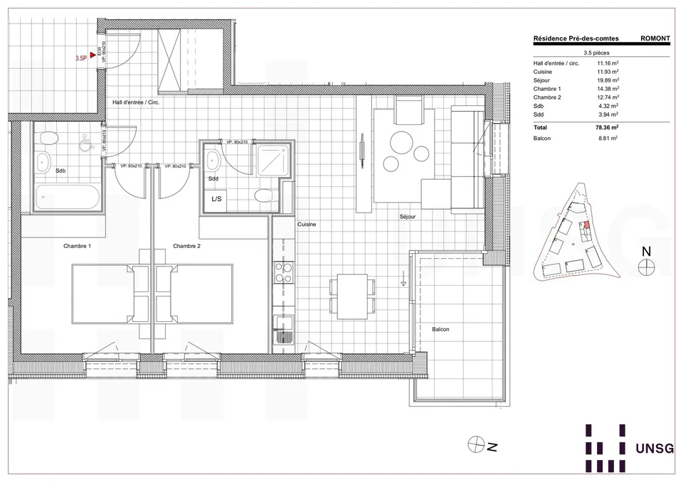 Romont, gegenüber dem Bahnhof: 3.5 Zimmer zu vermieten, ideal für erste Investition – Foto 10 von 11