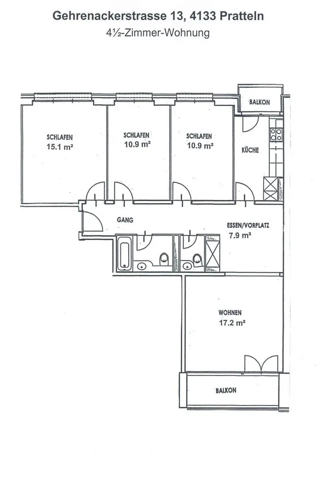 4.5-Zimmer-Wohnung in gepflegter Liegenschaft – photo 10 sur 10