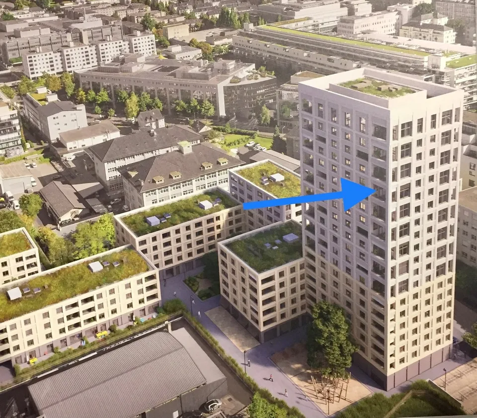 2½ ZI-WOHNUNG IN ZÜRICH - KREIS 9 ALTSTETTEN, MÖBLIERT, TEMPORÄR – foto 9 di 10