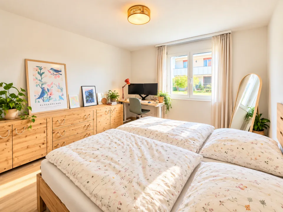 Vivre avec jardin ! Lumineux appartement de 2,5 pièces avec beaucoup de sensation de vie – photo 5 sur 8