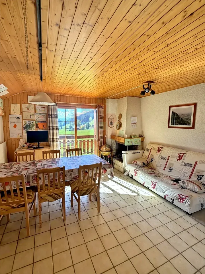 Charmantes 2.5-Zimmer-Dachwohnung in Les Mosses mit außergewöhnlicher Aussicht – Foto 6 von 13