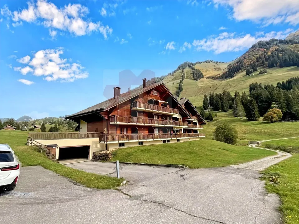 Charmantes 2.5-Zimmer-Dachwohnung in Les Mosses mit außergewöhnlicher Aussicht – Foto 3 von 13
