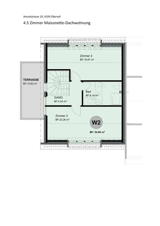 4½-Zimmer-Dachmaisonette mit Wintergarten und zwei Terrassen – Foto 20 von 20