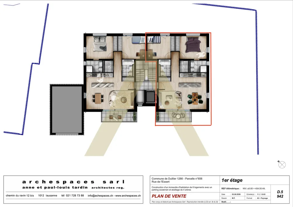 3.5 Zimmer Wohnung in Duillier – Foto 5 von 7
