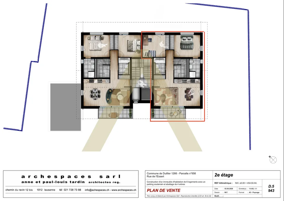 4.5 Zimmer Wohnung in Duillier – Foto 6 von 9