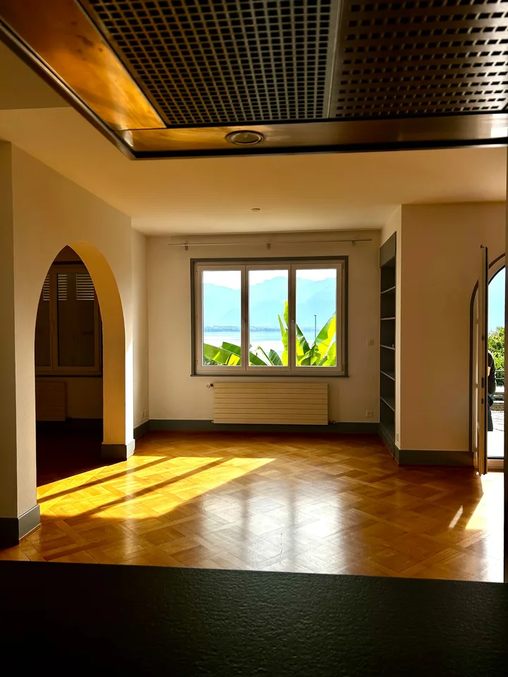 Ampio appartamento con terrazza, giardino e vista panoramica sul lago a Montreux – foto 2 di 16