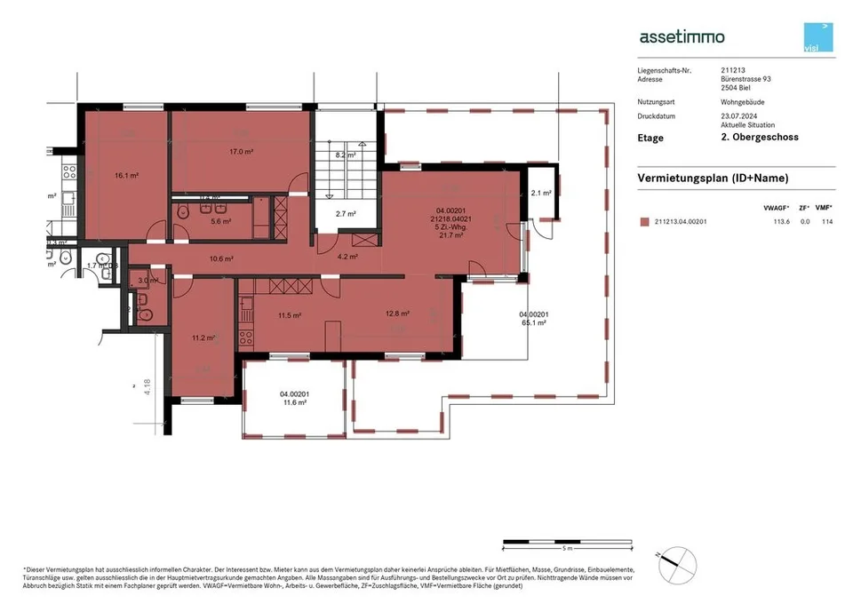 4.5-Zimmer-Attikawohnung mit grosser Terrasse – foto 12 di 12