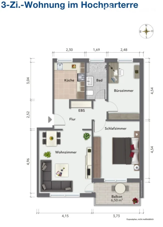 Un bell'appartamento ristrutturato di 3 locali (piano rialzato) a Turbenthal – foto 4 di 5