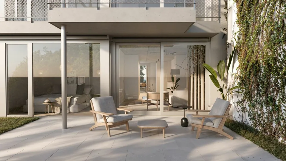 Urban und doch privat - Neubau 2.5 Z' Gartenapartment im beliebten St. Johann-Quartier – Foto 2 von 6