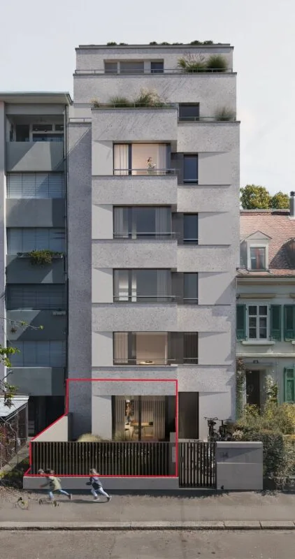 Urban und doch privat - Neubau 2.5 Z' Gartenapartment im beliebten St. Johann-Quartier – Foto 6 von 6