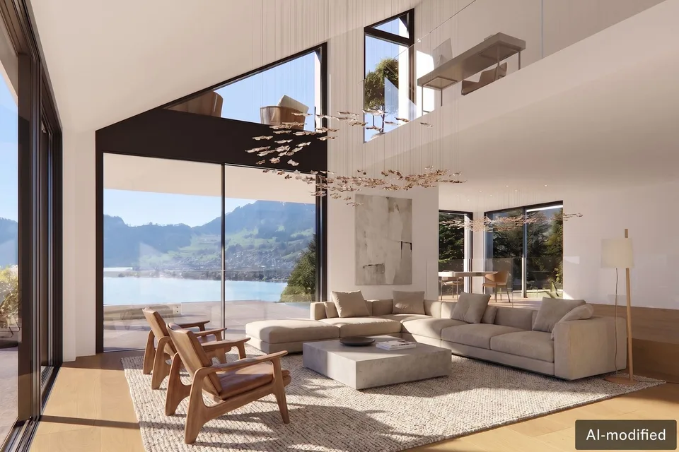Villa panoramica a Kastanienbaum: ristrutturazione esclusiva, vista lago, piscina & più – foto 2 di 5