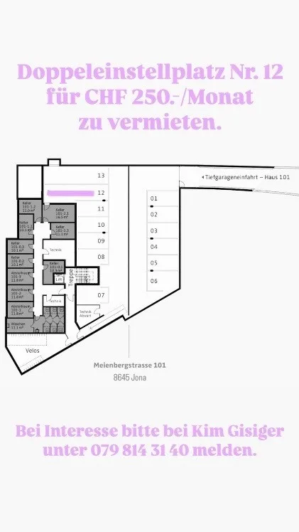 Doppel-Einstellplatz in Jona – Foto 2 von 2