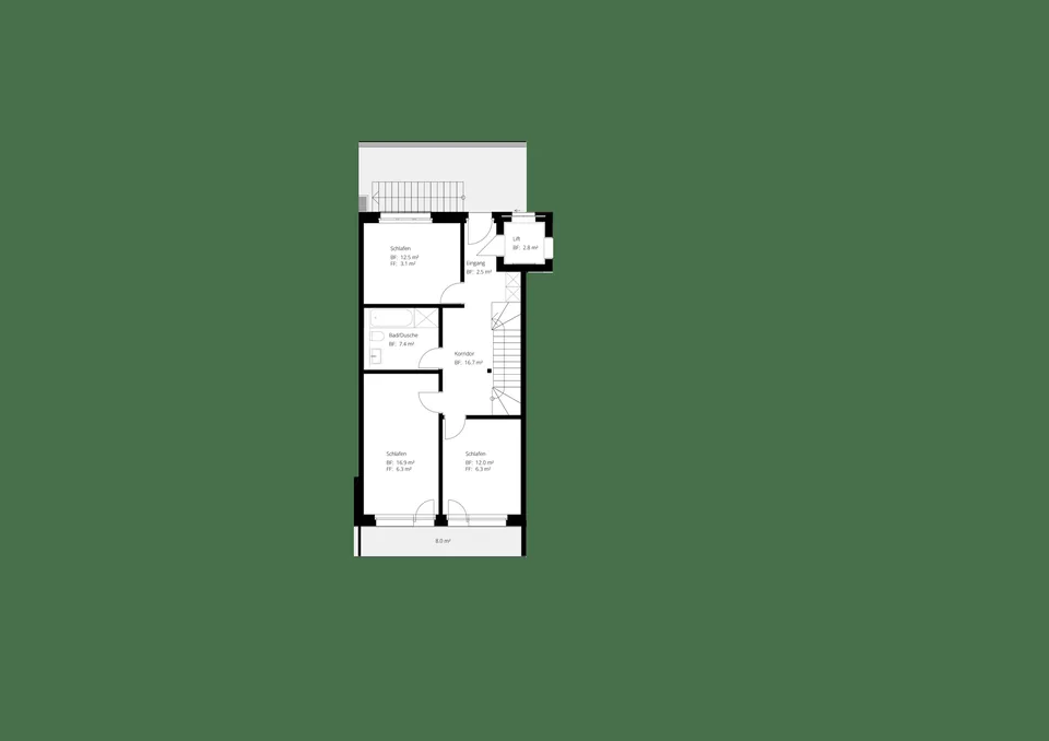 New and exclusive 4.5-room duplex attic apartment - living like in a single-family home – photo 10 of 14