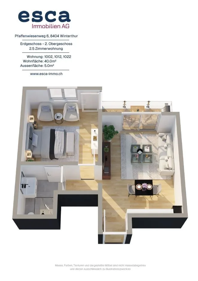 Neurenovierte 2-Zimmer-Wohnung mit Balkon – Foto 12 von 13