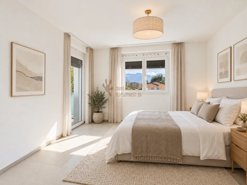 NUOVA EDIFICAZIONE : APPARTAMENTO DI 4,5 LOCALI CON VISTA APERTA E BOX AUTO INCLUSO – photo 11 sur 17