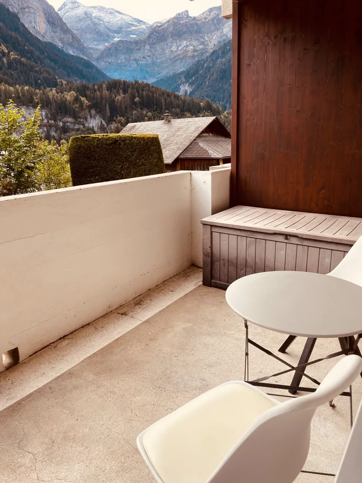 Champéry Studio mit Liebe, Südbalkon & Panoramablick – Foto 2 von 5