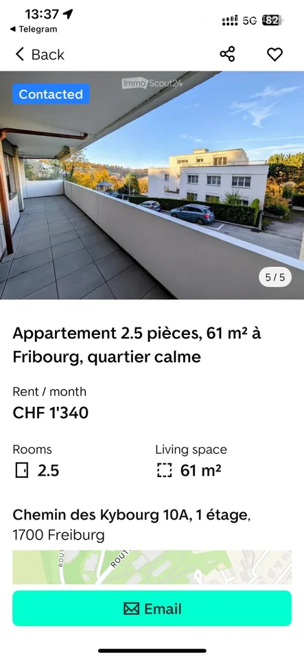 Charmanter Apartment mit 2.5 Zimmern und 61 m2, Freiburg – Foto 5 von 5