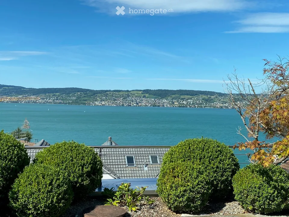 Terrassenwohnung mit wunderbarer Seesicht in Wollerau – Foto 9 von 12