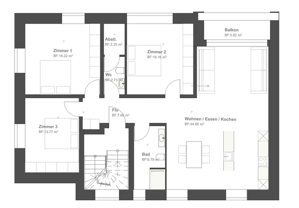 Seesicht auf dem Zürichersee - 4.5-Zimmer-Wohnung an der Alfred-Escher-Strasse in Zürich – Foto 4 von 4
