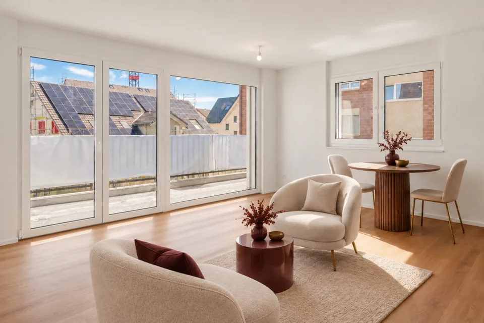 Neue 3.5-Zimmer-Gartenwohnung mit Sitzplatz und eigenem Waschturm – Foto 3 von 7