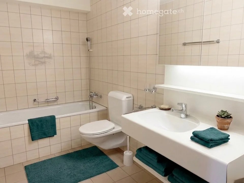 Appartement mit Kamin und Balkon von 3.5 Zimmern – Foto 4 von 5