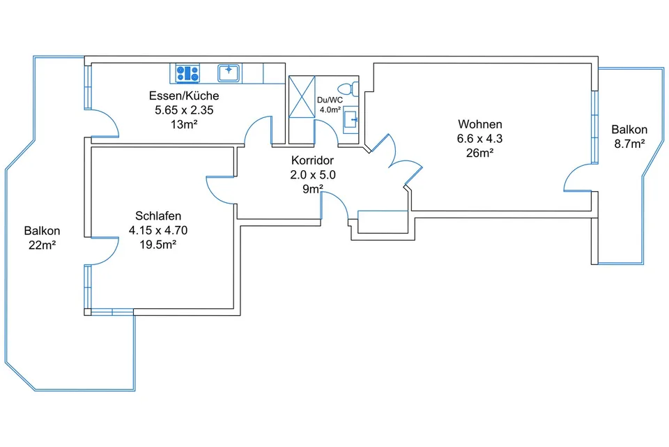 Wohnen über Basel: Renovierte 2.5-Zimmer-Wohnung mit Terrasse – Foto 25 von 25