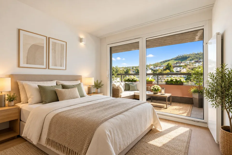 Appartamento in attico di 3,5 locali a Zug con due terrazze e vista sul lago – foto 9 di 14