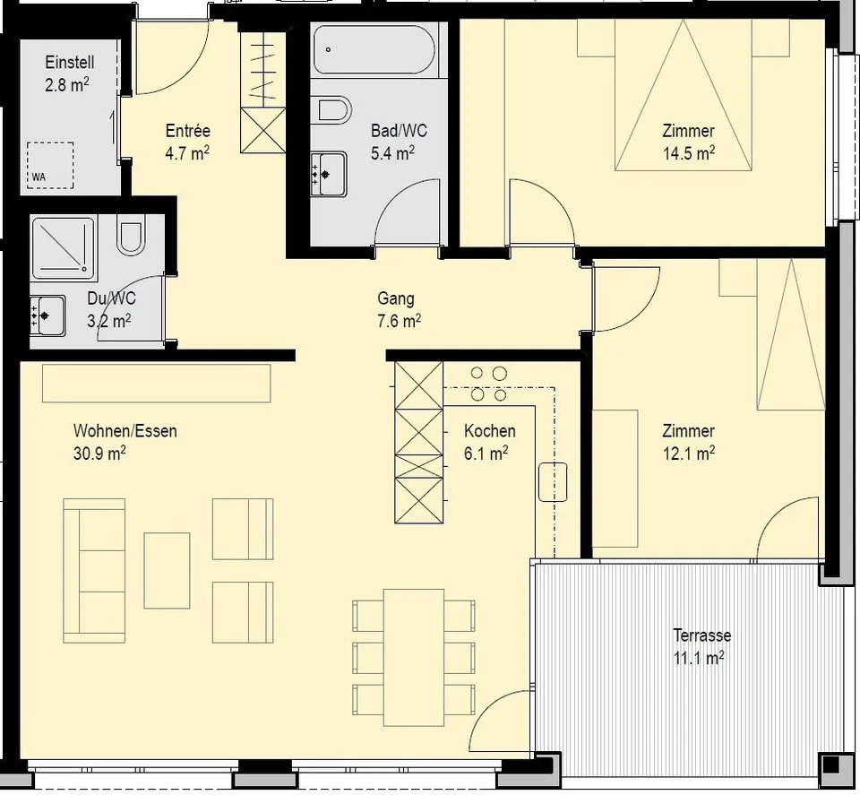 Appartement spacieux de 3,5 pièces dans un emplacement central – photo 9 sur 9