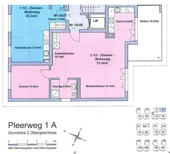 Grosszügige und moderne 2.5 Zimmer-Wohnung im 1. OG – Foto 7 von 7