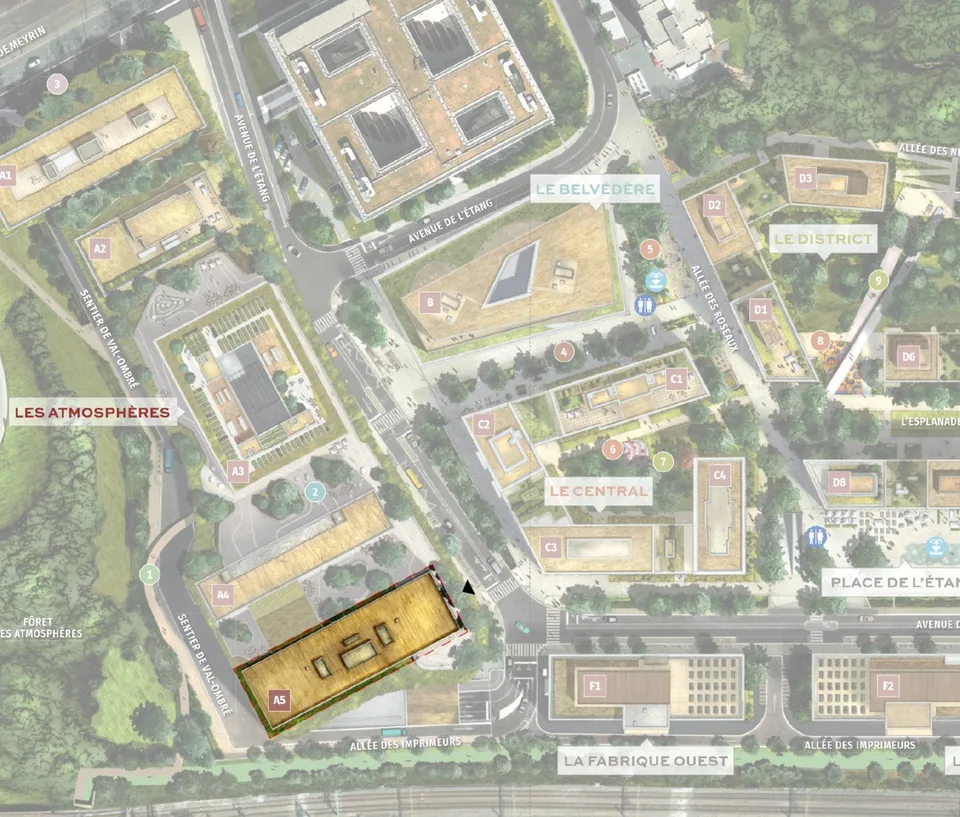 Superficie di uffici in affitto nel Quartier de l'Etang – foto 10 di 10