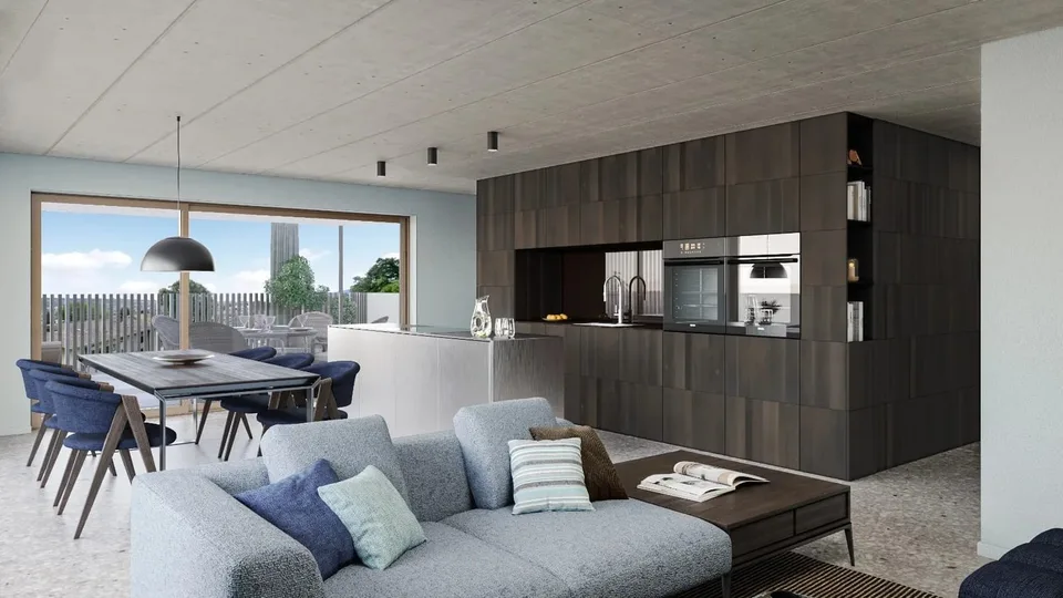 3.5 room attic apartment with 114 m² terrace – photo 3 of 8