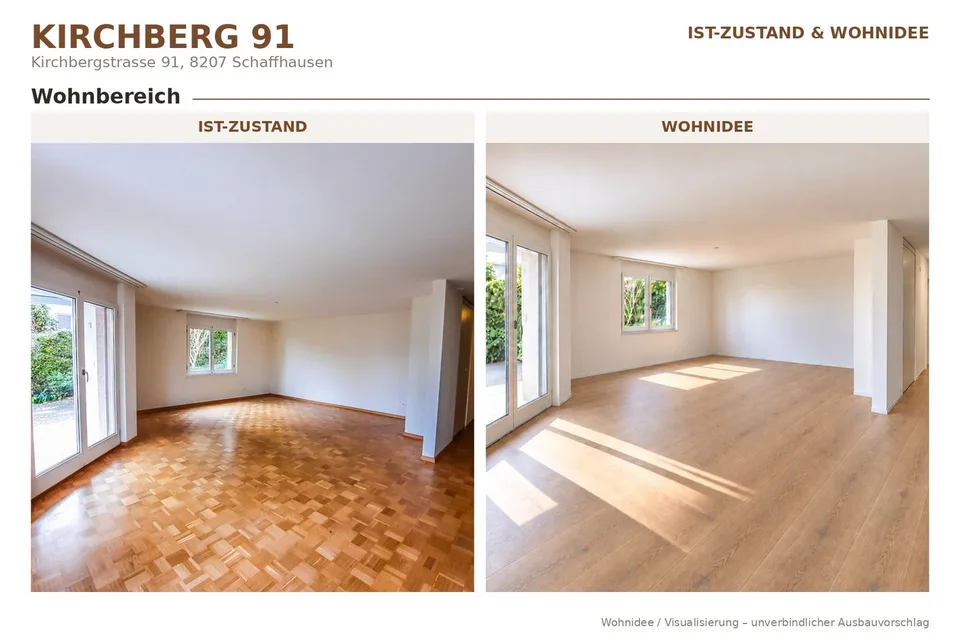 Grosszügig wohnen 3.5 Zimmer mit Balkon und privatem Sitzplatz – Foto 4 von 12