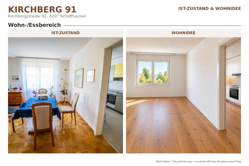 Grosszügig wohnen 3.5 Zimmer mit Balkon und privatem Sitzplatz – Foto 4 von 11