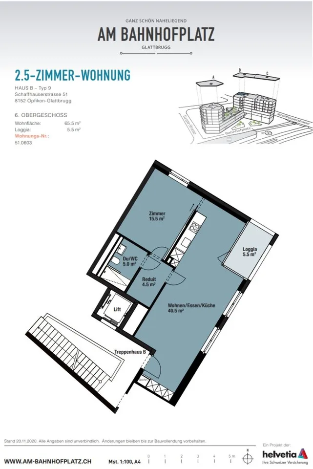 2.5 Zimmer Wohnung in Glattbrugg – Foto 6 von 7