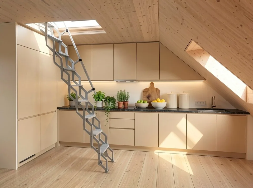Vermietung auf Zeit: Erstbezug neue 1.5-Zimmer-Dachwohnung mit viel Holz und Balkon – Foto 2 von 7