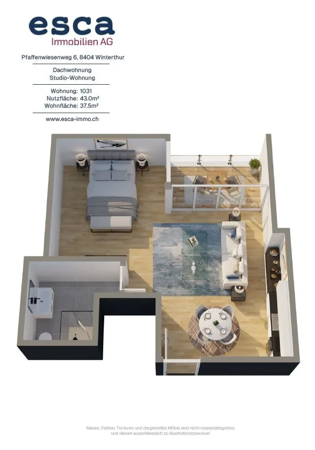 Neurenovierte 2-Zimmer-Wohnung mit Balkon – Foto 12 von 12