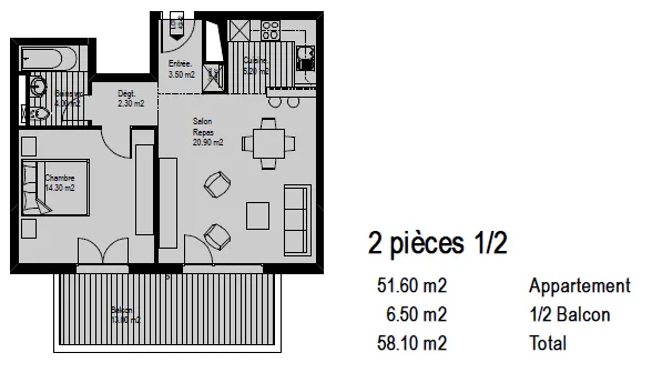 2.5 Apartment in Vevey – photo 7 of 7