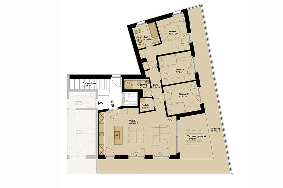 Exclusive attic apartment with large attic terrace and high energy efficiency. New prices! - W8 – photo 6 of 9