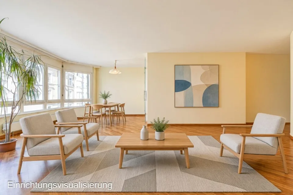 Wohnen mit Charme - helle 3.5 Z' Wohnung mit ruhigem Balkon zum Innenhof – Foto 3 von 13