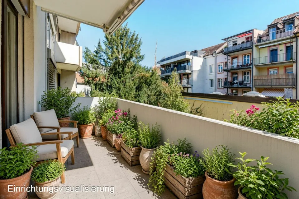 Wohnen mit Charme - helle 3.5 Z' Wohnung mit ruhigem Balkon zum Innenhof – Foto 12 von 13