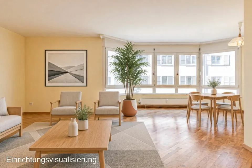 Wohnen mit Charme - helle 3.5 Z' Wohnung mit ruhigem Balkon zum Innenhof – Foto 2 von 13