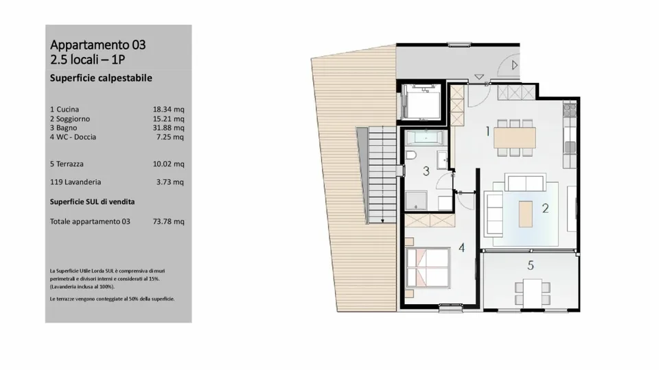 APPARTAMENTI 2.5 LOCALI IN CENTRO – foto 7 di 9
