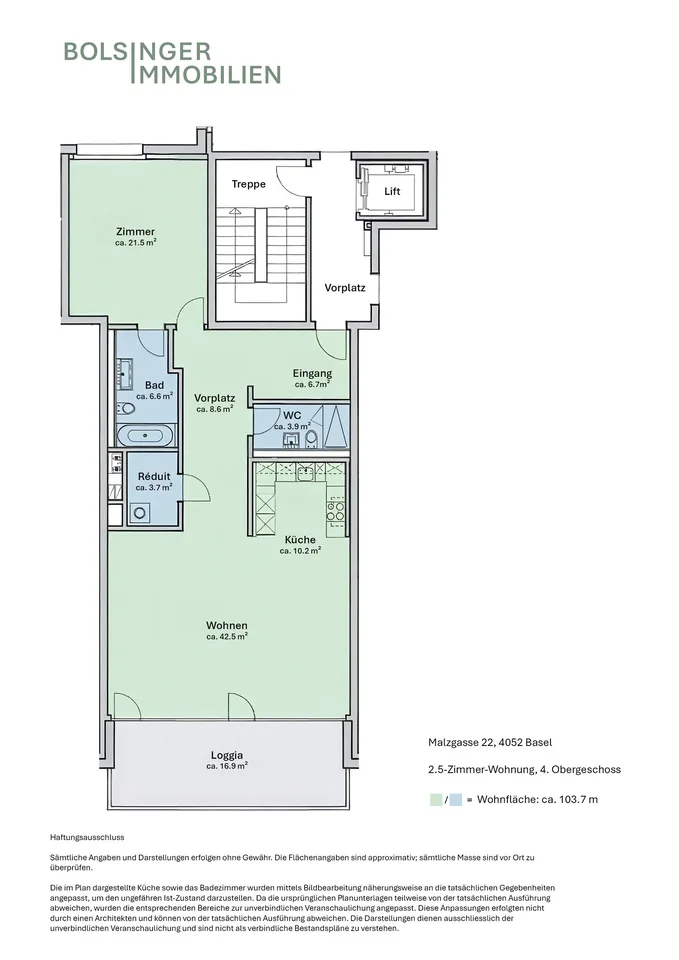 Luxuriöses Wohnen an bester Lage – 2.5-Zimmer-Wohnung mit Loggia und Indoor-Swimmingpool – Foto 14 von 14