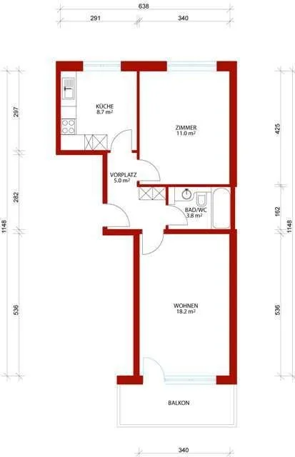 Freundliche Wohnung an zentraler Lage – Foto 7 von 7
