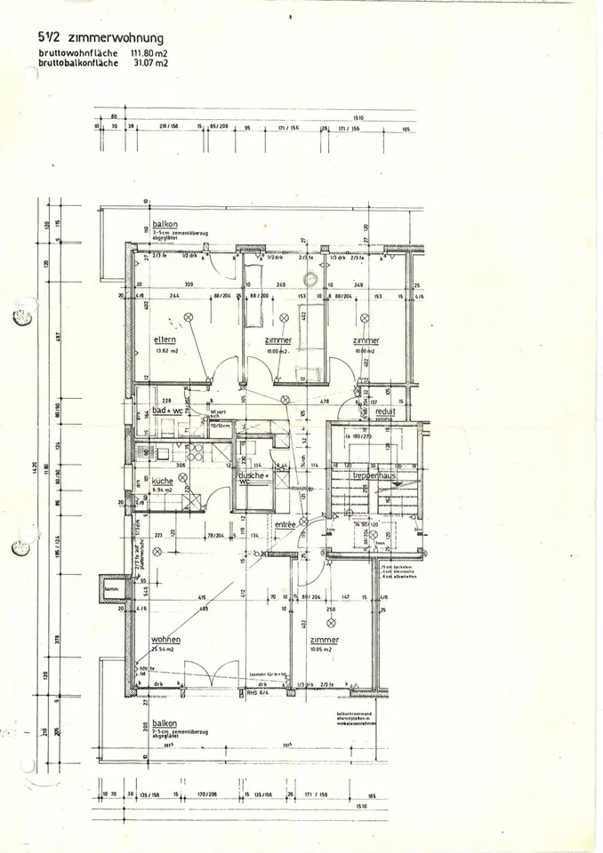 Geräumige 5.5-Zimmer-Wohnung im letzten Stock mit zwei Balkonen und freier Sicht – Foto 7 von 7