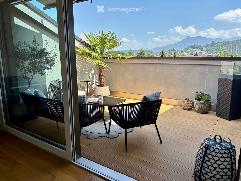 3 ½ Zimmer-Wohnung in Kriens | Befristet & möbliert – Foto 2 von 5
