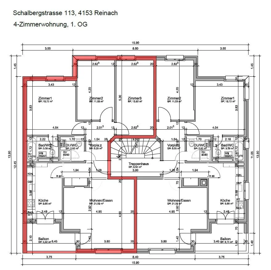 Attraktive, frisch sanierte 4-Zimmerwohnung mit Balkon – Foto 9 von 9