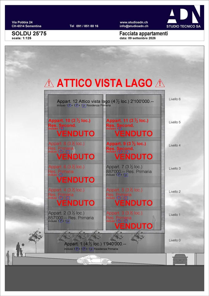 SOLDUNO VENDESI ATTICO VISTA LAGO CON 3 POSTEGGI COMPRESI – foto 13 di 13